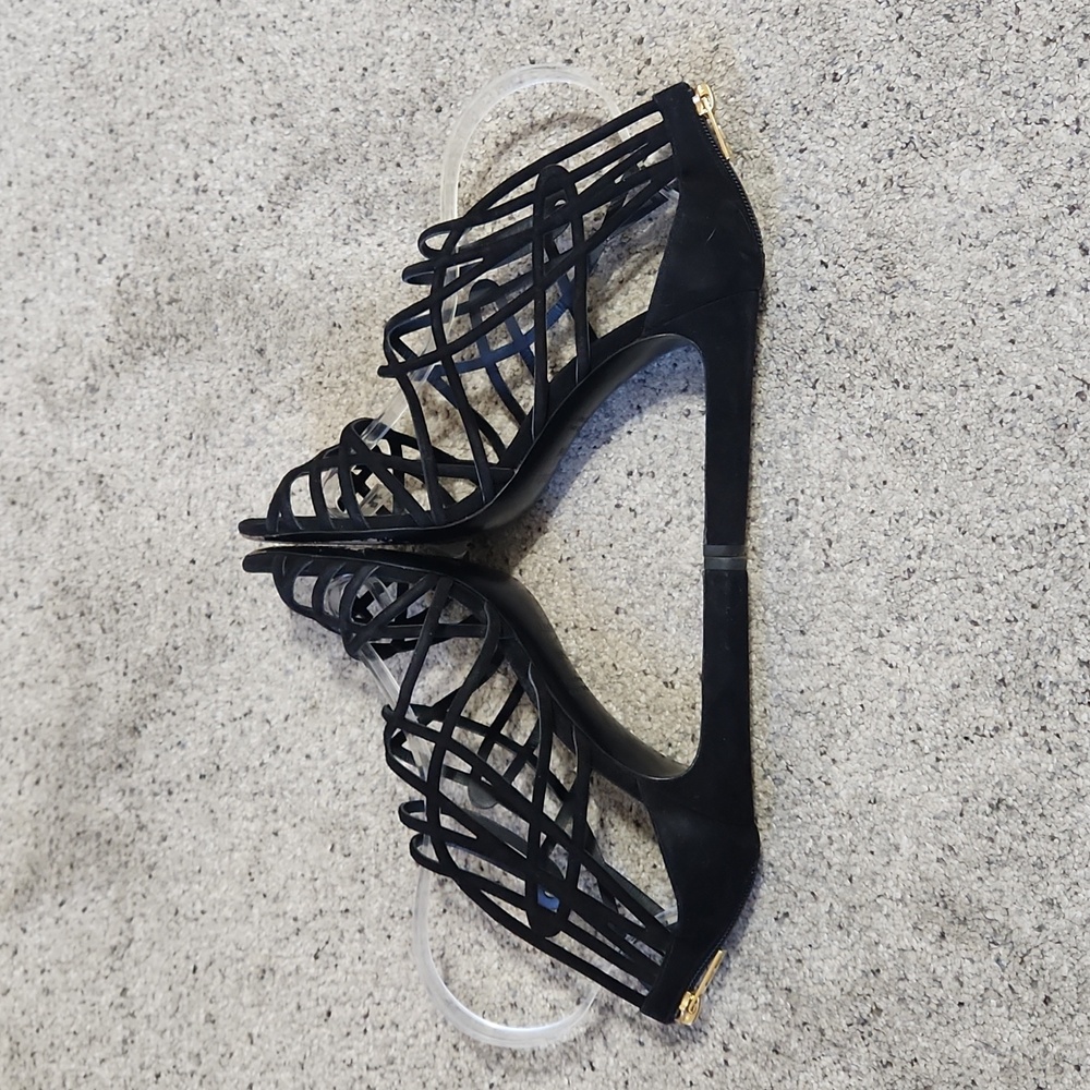 Hermès Moon Sandal Strappy Suede Heel Size 39 1/2 Authentic - Picture 11 of 16